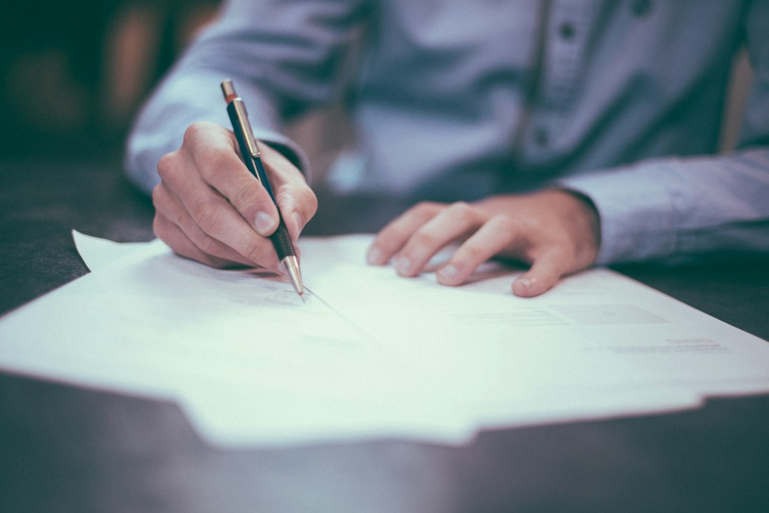 Signing a non-disclosure agreement